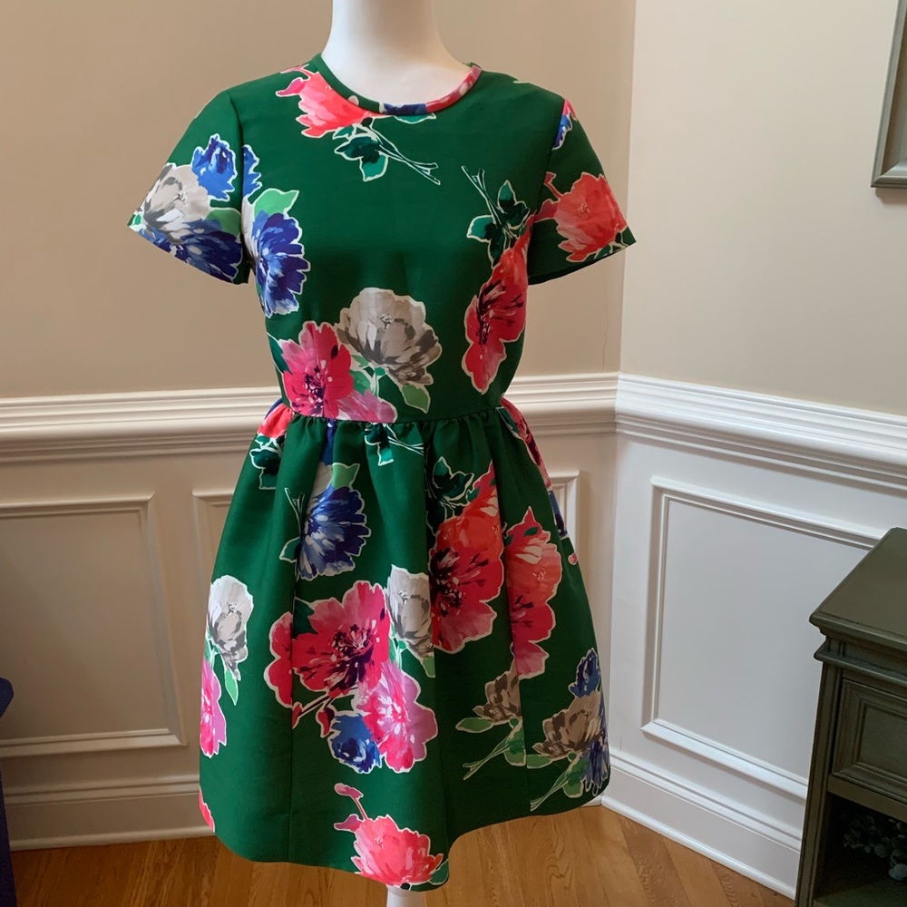 Kate Spade Floral Green Mini Dress